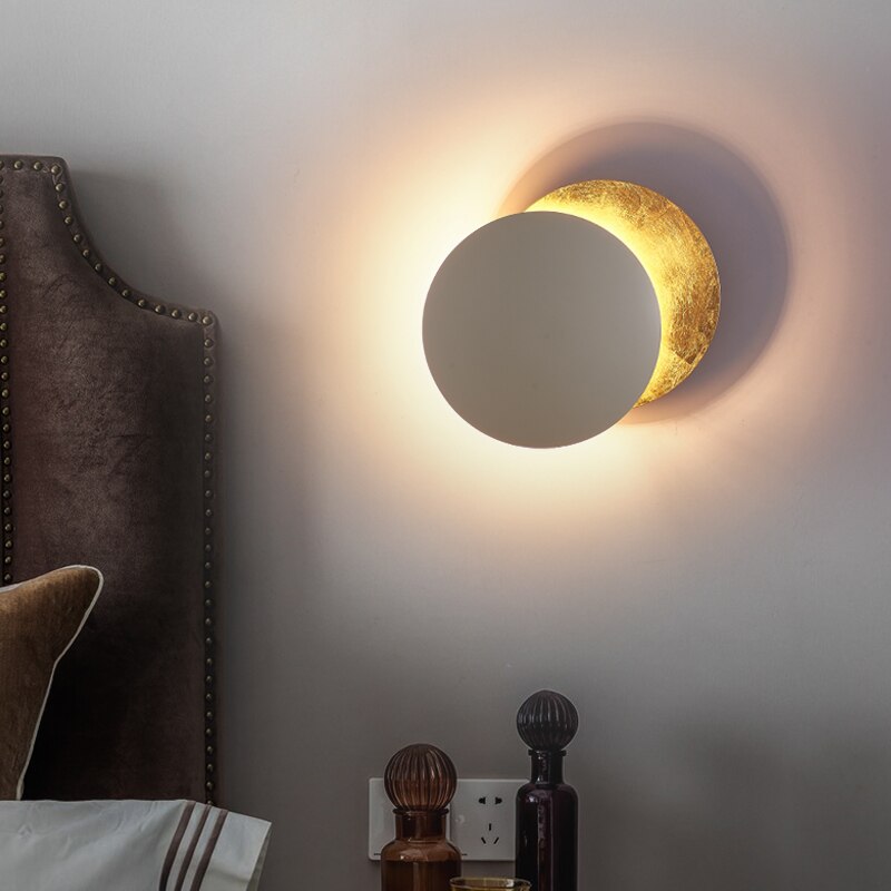 Modern Gold Wall Sconce Light with Rotating Design - Ideal for Cozy Home Lighting
