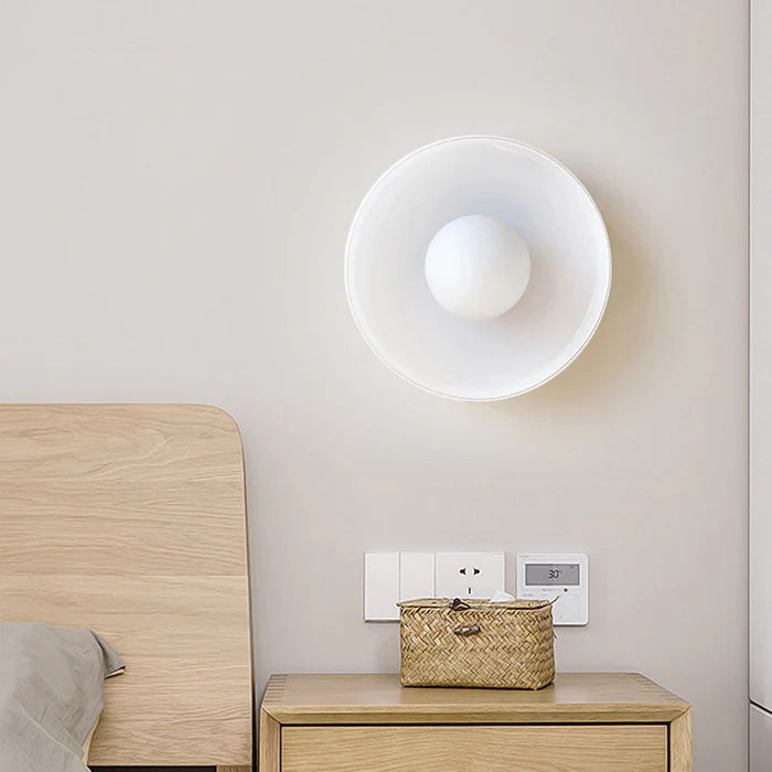 Modern Ceiling Light | Round Glass Shade with Warm Amber Shade | Elegant Lighting for a Pleasant Atmosphere