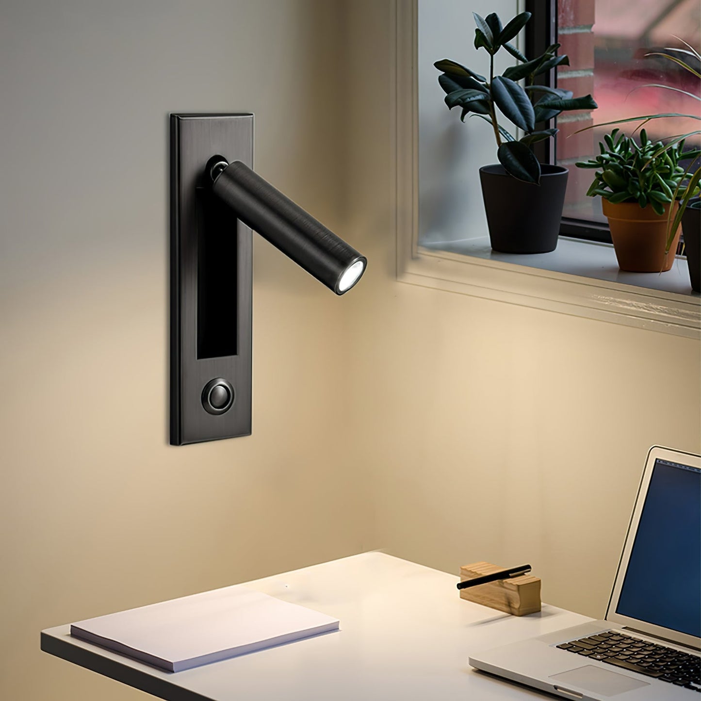 Modern Adjustable LED Wall Sconce Light - Contemporary Wall Lamp for Reading, Available in Black, Copper, and Nickel Finish