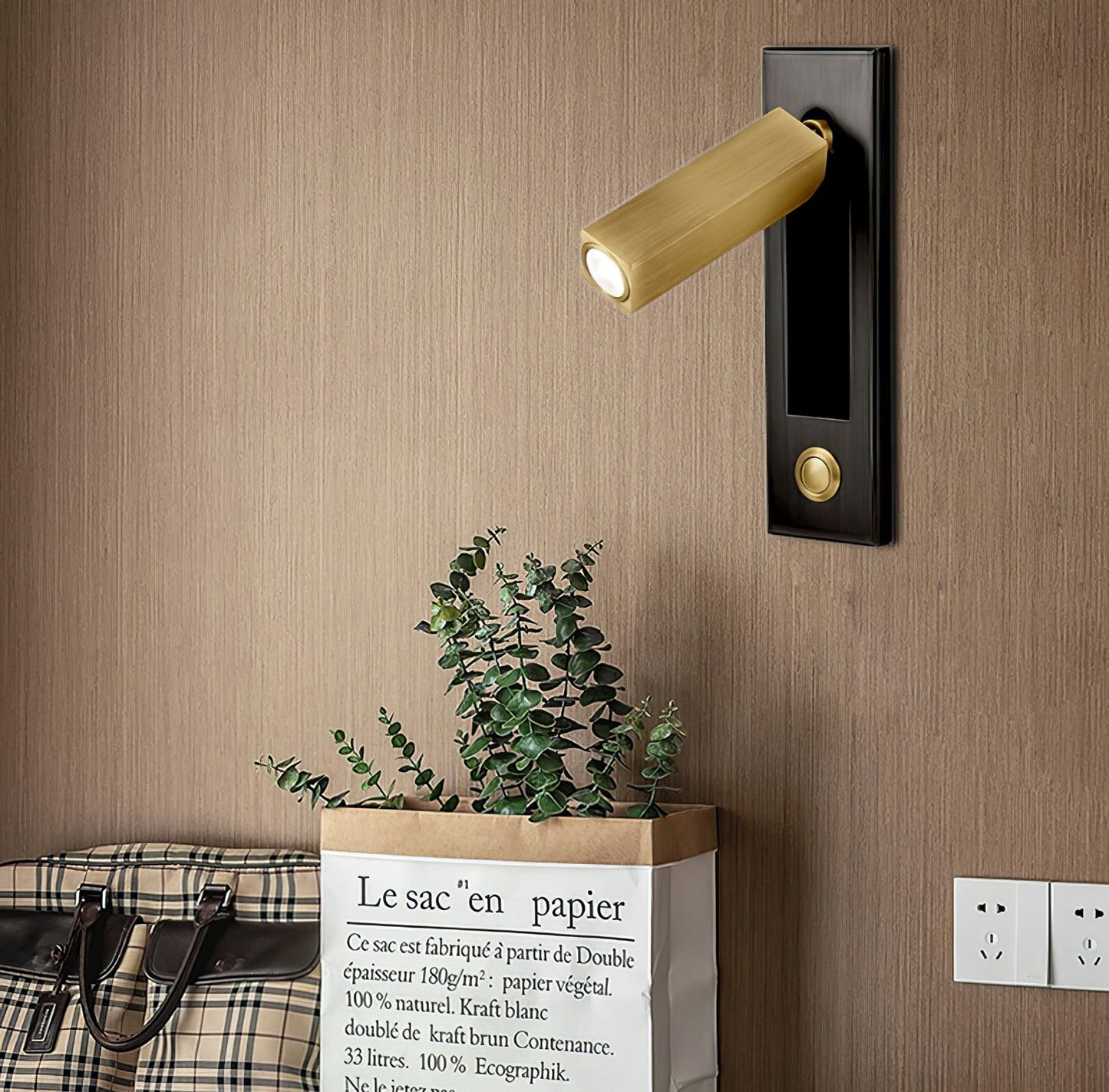 Modern Adjustable LED Wall Sconce Light - Contemporary Wall Lamp for Reading, Available in Black, Copper, and Nickel Finish