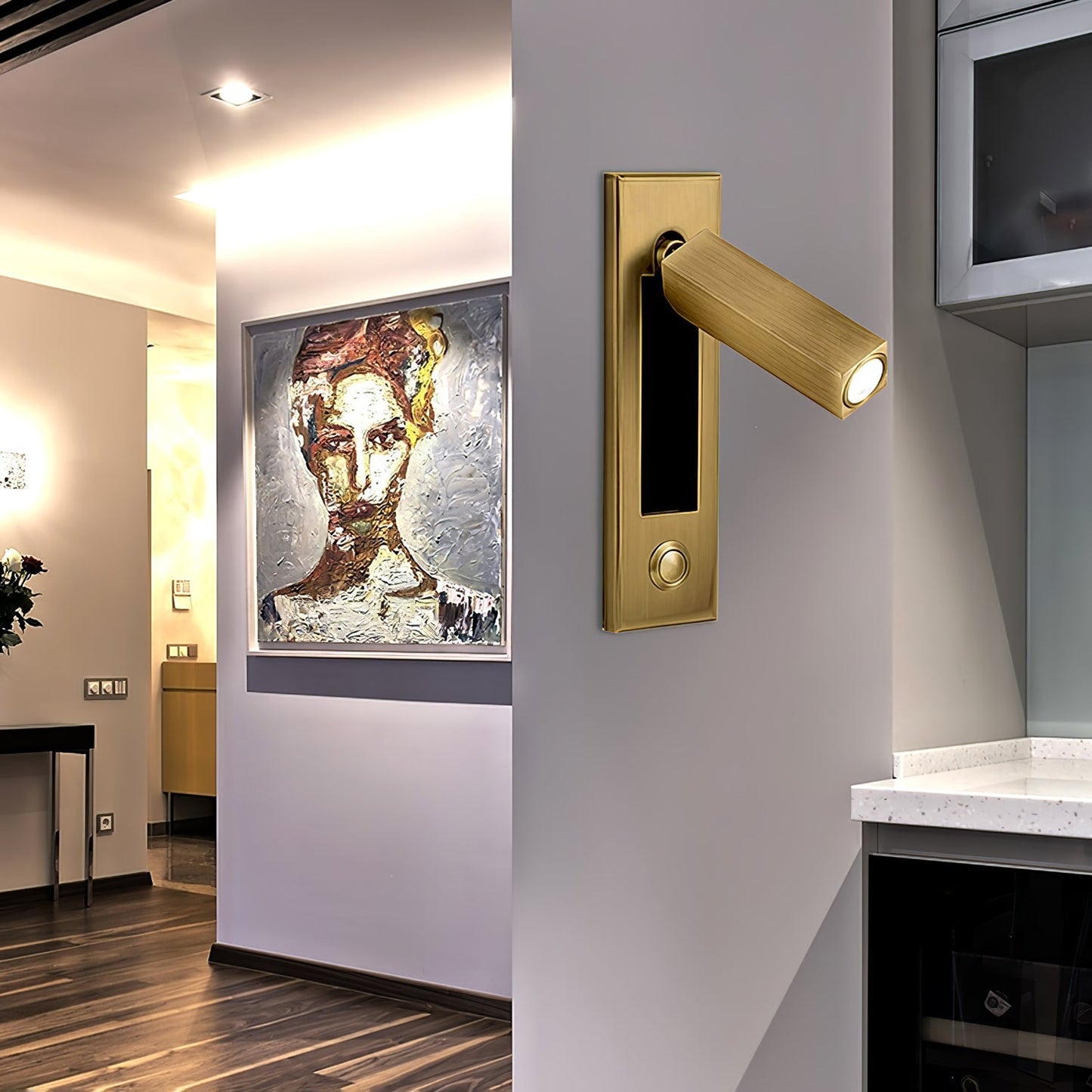 Modern Adjustable LED Wall Sconce Light - Contemporary Wall Lamp for Reading, Available in Black, Copper, and Nickel Finish