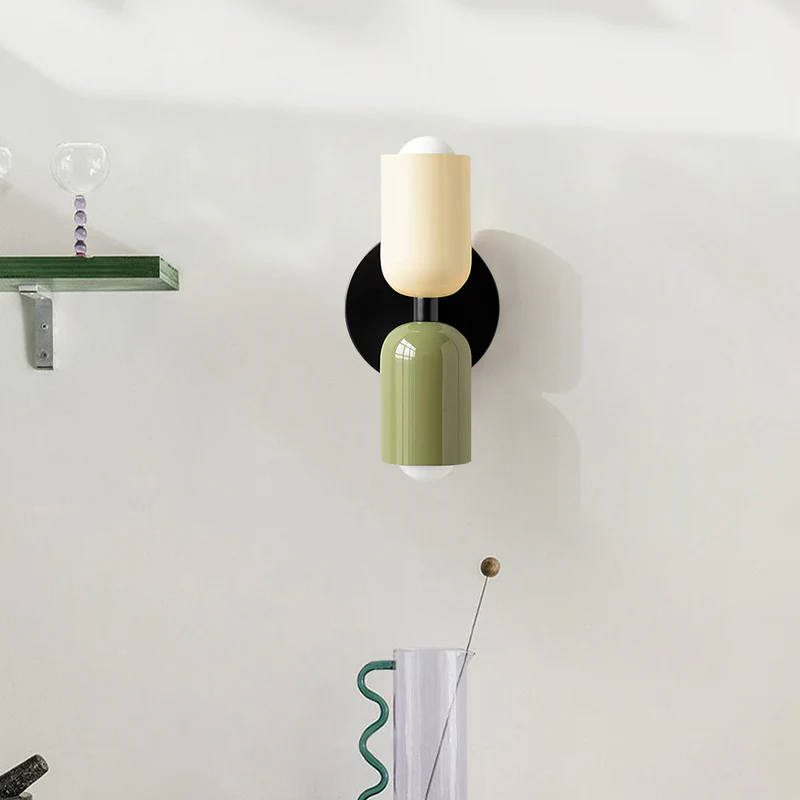 Modern Double Wall Sconce Lighting - Stylish Glass Wall Lamp for Cozy Atmosphere - Vertical Design for Living Room and Bedroom