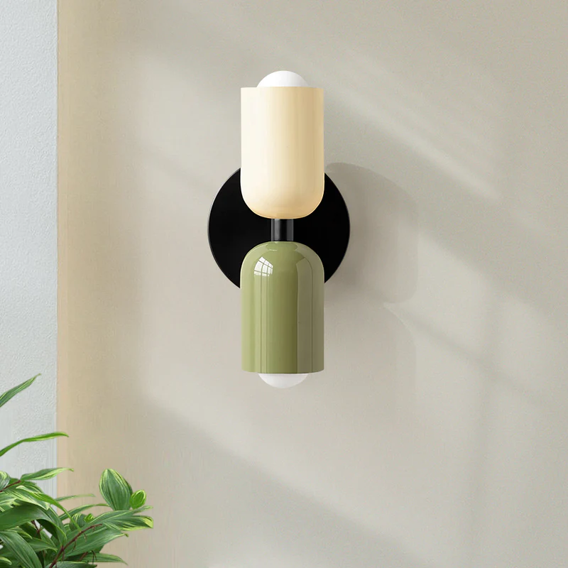Modern Double Wall Sconce Lighting - Stylish Glass Wall Lamp for Cozy Atmosphere - Vertical Design for Living Room and Bedroom