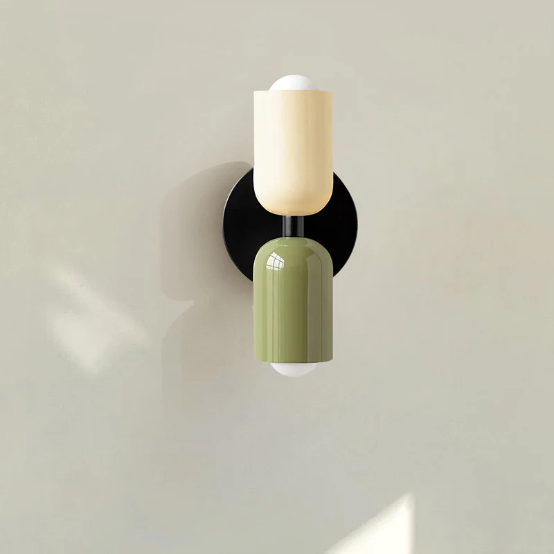 Modern Double Wall Sconce Lighting - Stylish Glass Wall Lamp for Cozy Atmosphere - Vertical Design for Living Room and Bedroom