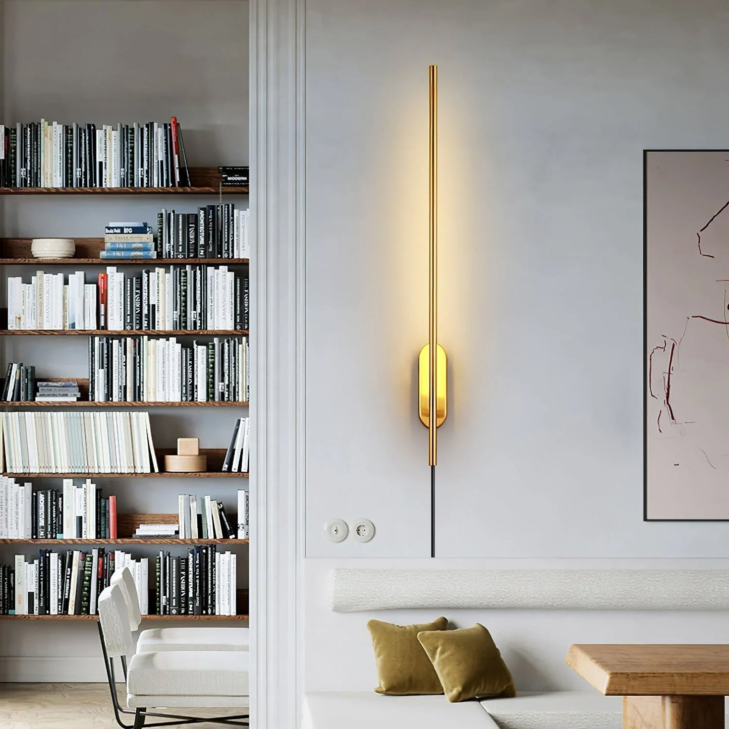 Minimalist Wall Sconce Lighting with Integrated LED - Modern Wall Lamp for Elegant Interior
