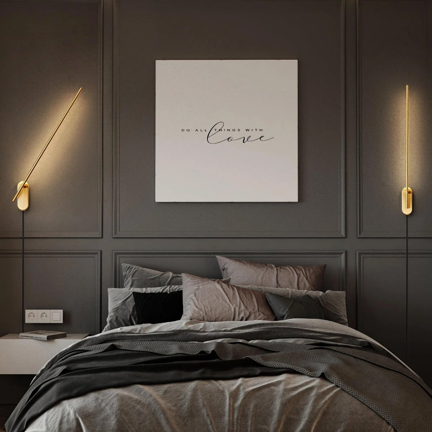 Minimalist Wall Sconce Lighting with Integrated LED - Modern Wall Lamp for Elegant Interior