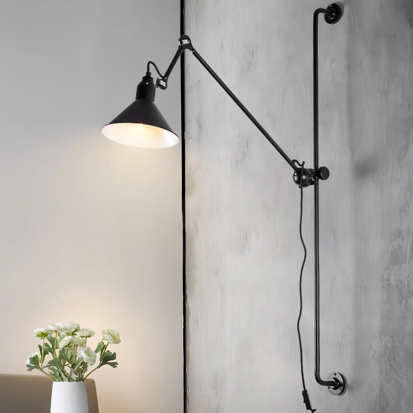Wall Lamp with Adjustable Frame | Modern Metal Design for Stylish Lighting