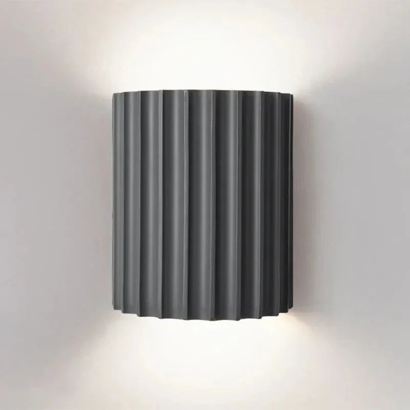 Modern Wall Sconce Lighting with Warm LED, Ribbed Design for Stylish Interiors - Ideal for Hallways and Bedrooms