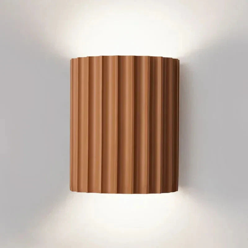 Modern Wall Sconce Lighting with Warm LED, Ribbed Design for Stylish Interiors - Ideal for Hallways and Bedrooms