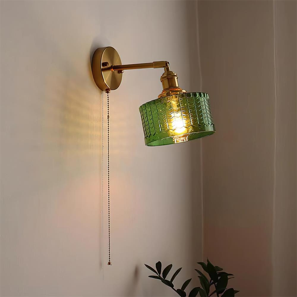 Vintage Wall Sconce Lighting with Glass Shade - Stylish Wall Lamp for Cozy Interiors