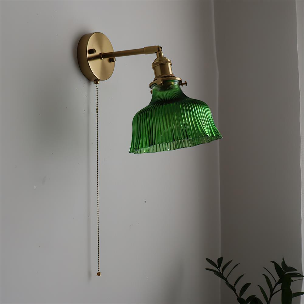 Vintage Wall Sconce Lighting with Glass Shade - Stylish Wall Lamp for Cozy Interiors