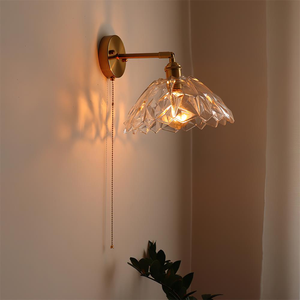Vintage Wall Sconce Lighting with Glass Shade - Stylish Wall Lamp for Cozy Interiors