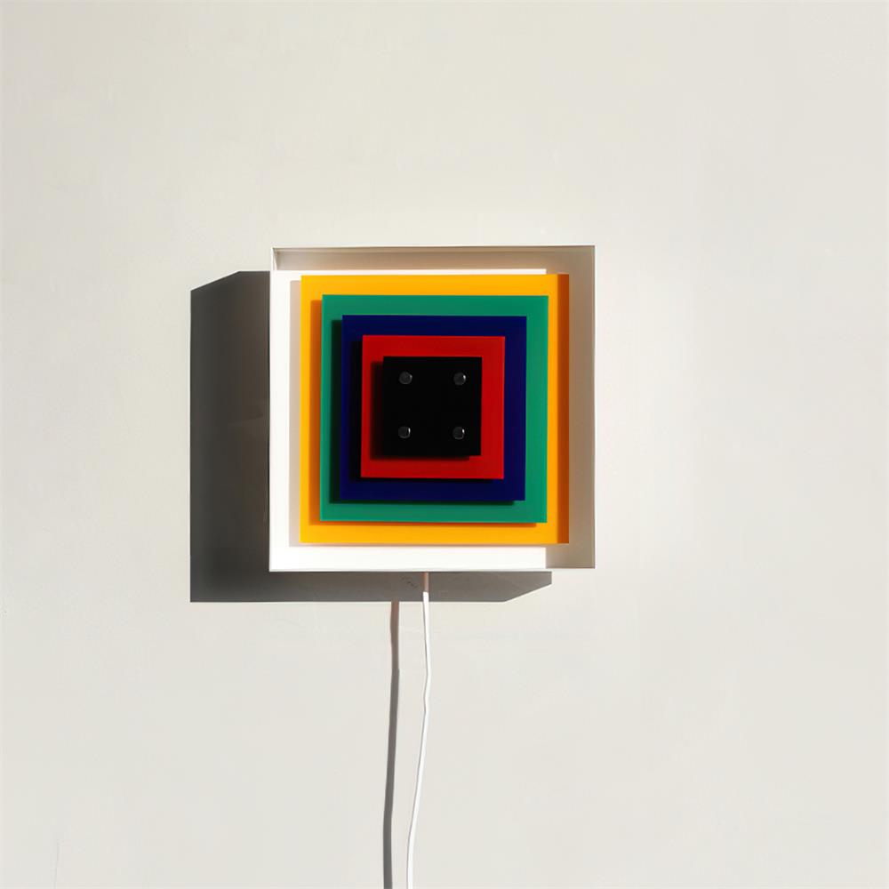 Modern Wall Sconce Lighting with Layered Acrylic Panels - Colorful Wall Lamp for Creative Spaces