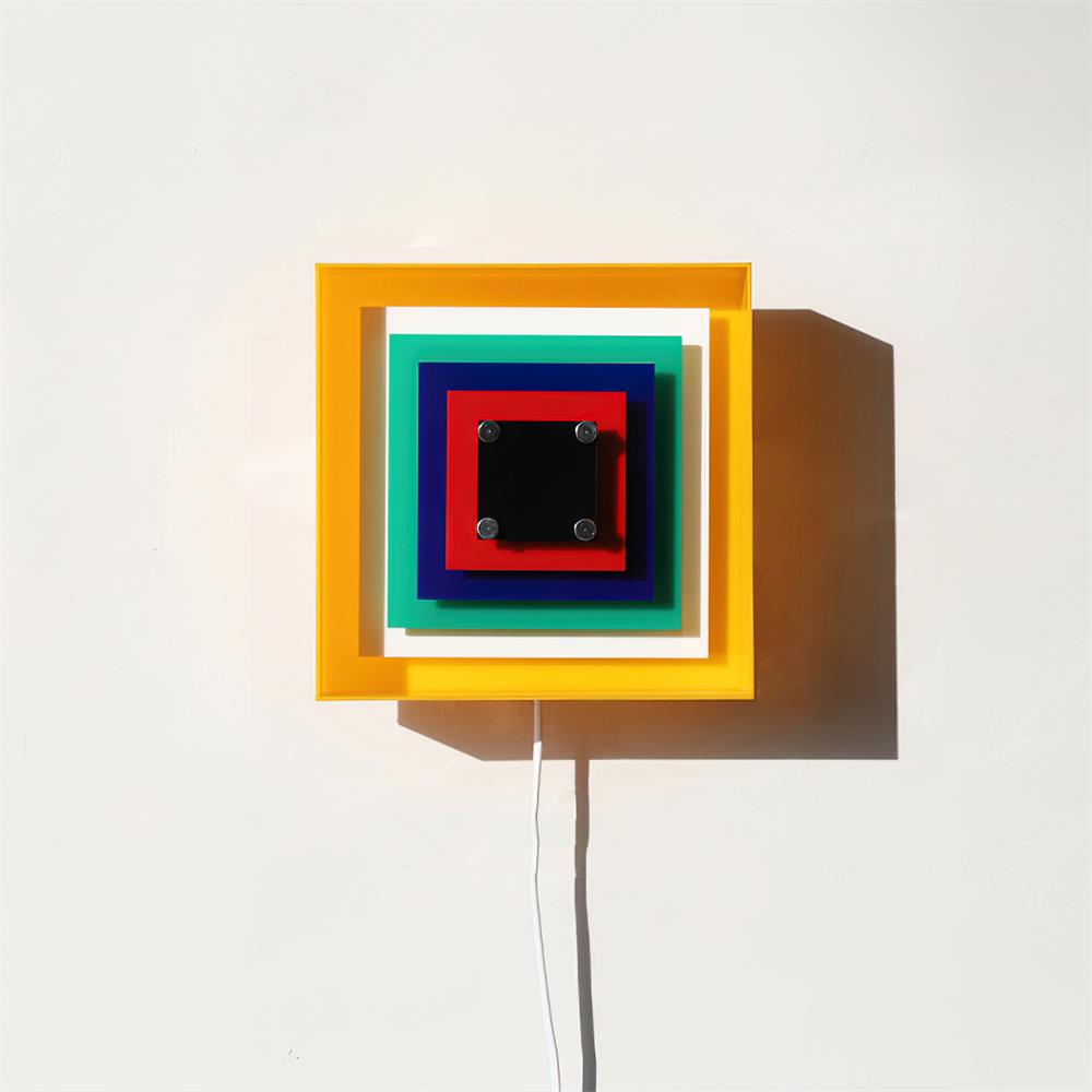 Modern Wall Sconce Lighting with Layered Acrylic Panels - Colorful Wall Lamp for Creative Spaces