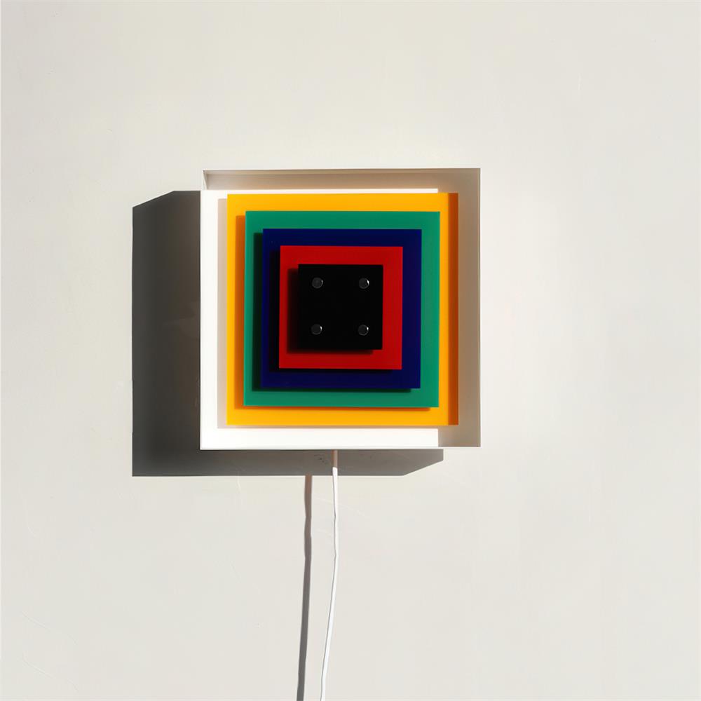 Modern Wall Sconce Lighting with Layered Acrylic Panels - Colorful Wall Lamp for Creative Spaces