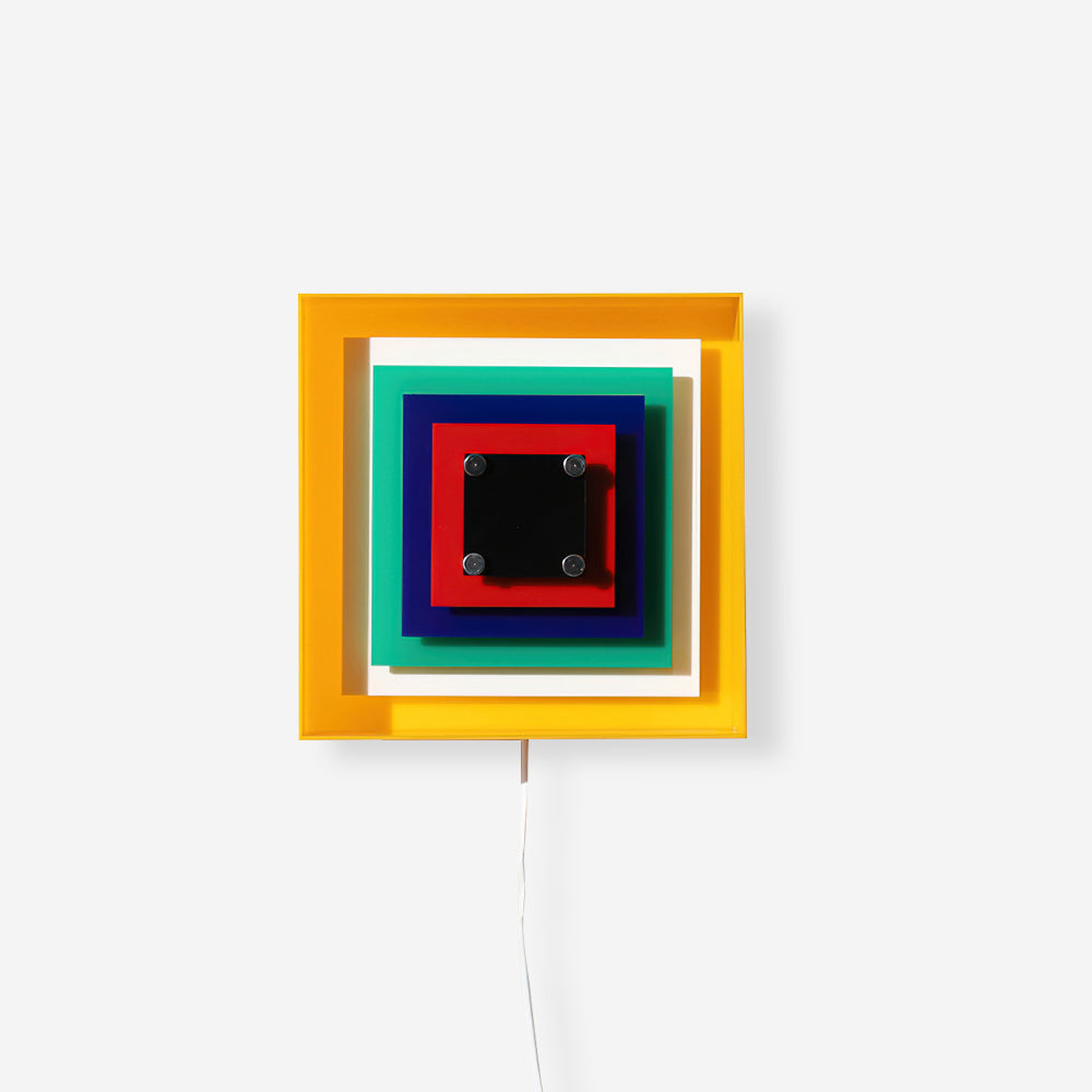 Modern Wall Sconce Lighting with Layered Acrylic Panels - Colorful Wall Lamp for Creative Spaces