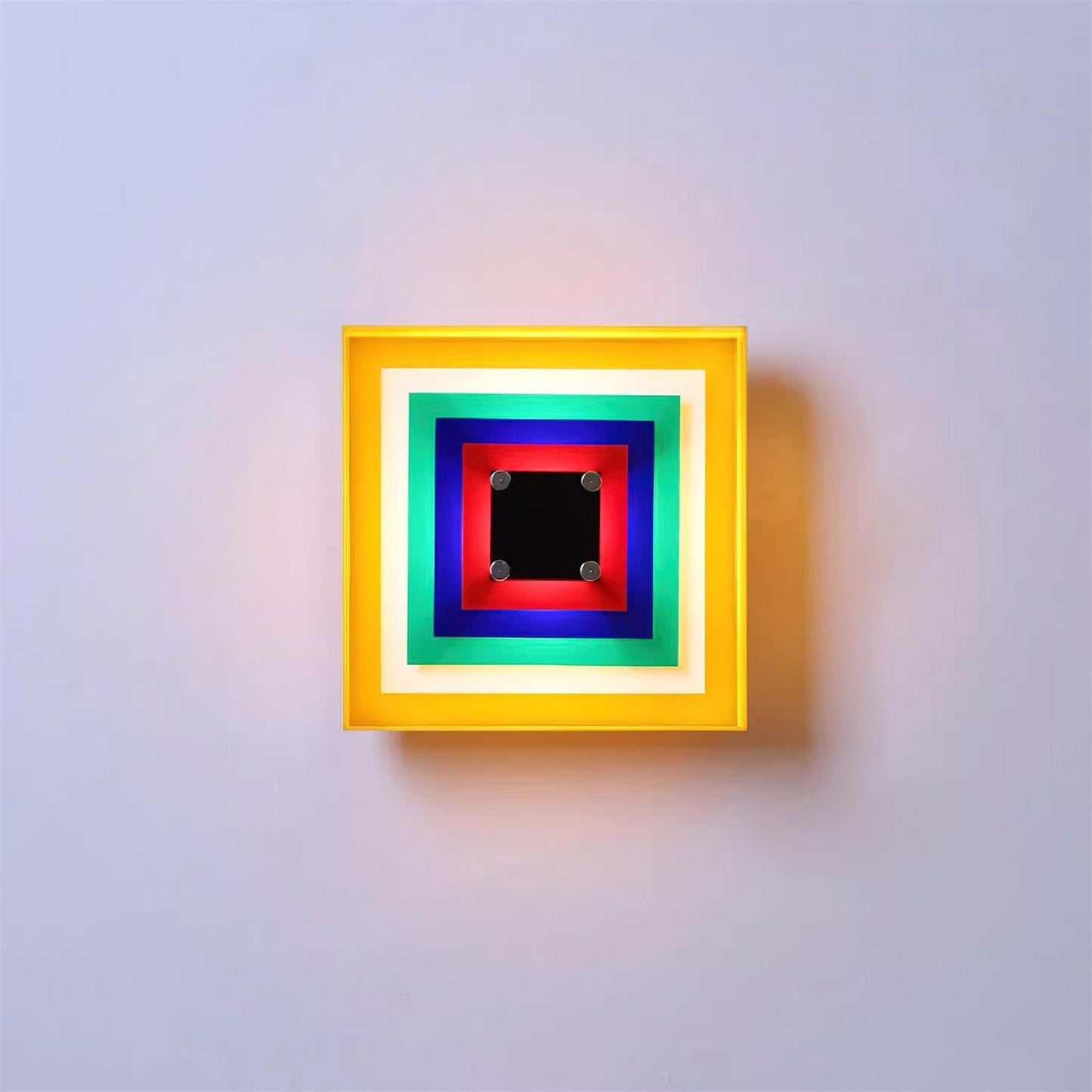 Modern Wall Sconce Lighting with Layered Acrylic Panels - Colorful Wall Lamp for Creative Spaces