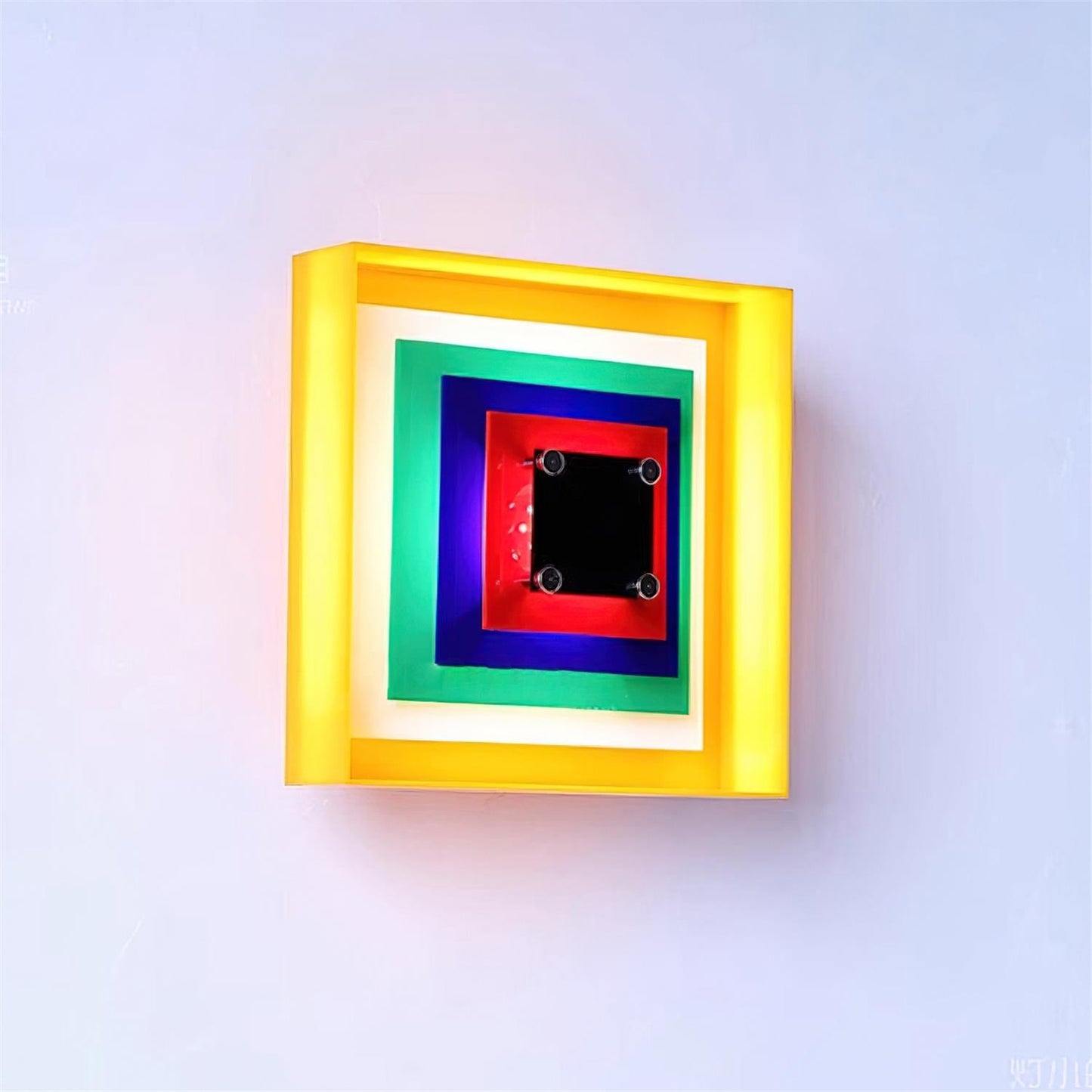 Modern Wall Sconce Lighting with Layered Acrylic Panels - Colorful Wall Lamp for Creative Spaces