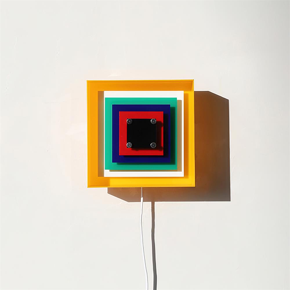 Modern Wall Sconce Lighting with Layered Acrylic Panels - Colorful Wall Lamp for Creative Spaces