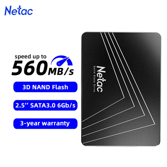 Netac SATA3 SSD 2,5'' 2TB 1TB HD pevný disk SATA HDD 512GB 256GB 128GB 480GB 960GB interní SSD pevný disk pro notebooky