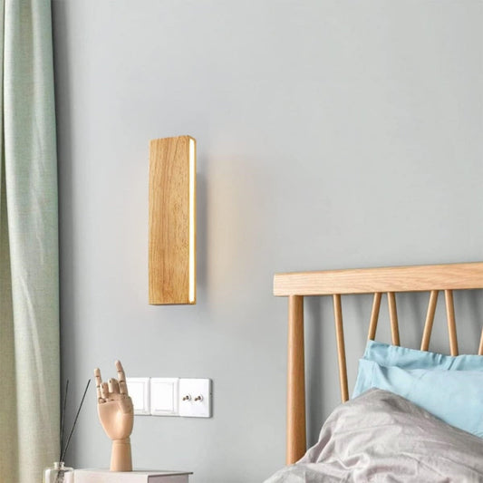Norello Adjustable Wooden Wall Lamp with LED Sconce Light - Modern Wall Sconce Lighting for Living Room and Bedroom