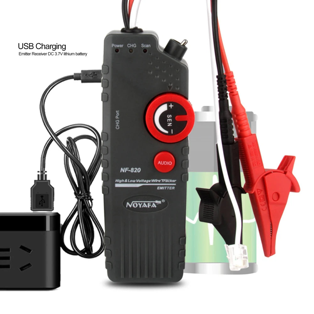 Noyafa NF-820 Cable Tracker – Efficient Underground Wire Locator with Adjustable Signal Strength 5