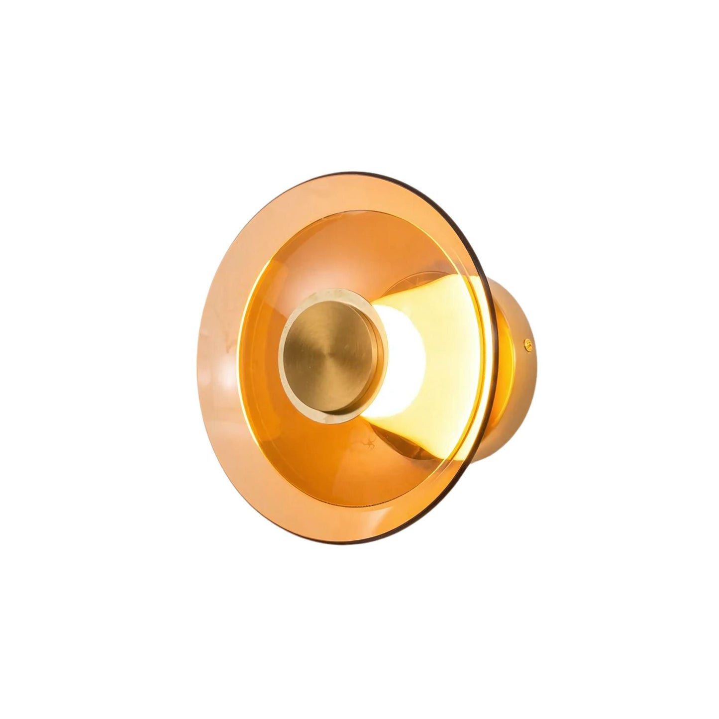 Ovilan Modern LED Wall Sconce - Stylish Wall Lamp with Round Glass Shade, Available in Gold and Black, Ideal for Any Interior
