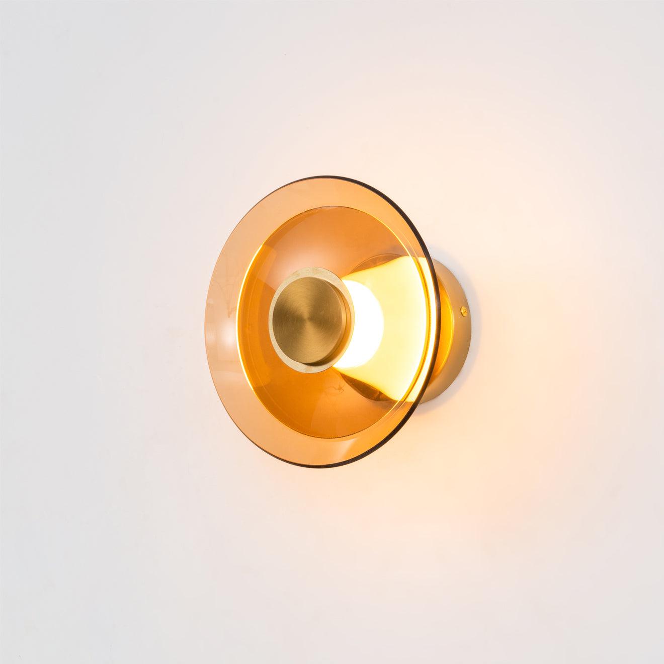 Ovilan Modern LED Wall Sconce - Stylish Wall Lamp with Round Glass Shade, Available in Gold and Black, Ideal for Any Interior