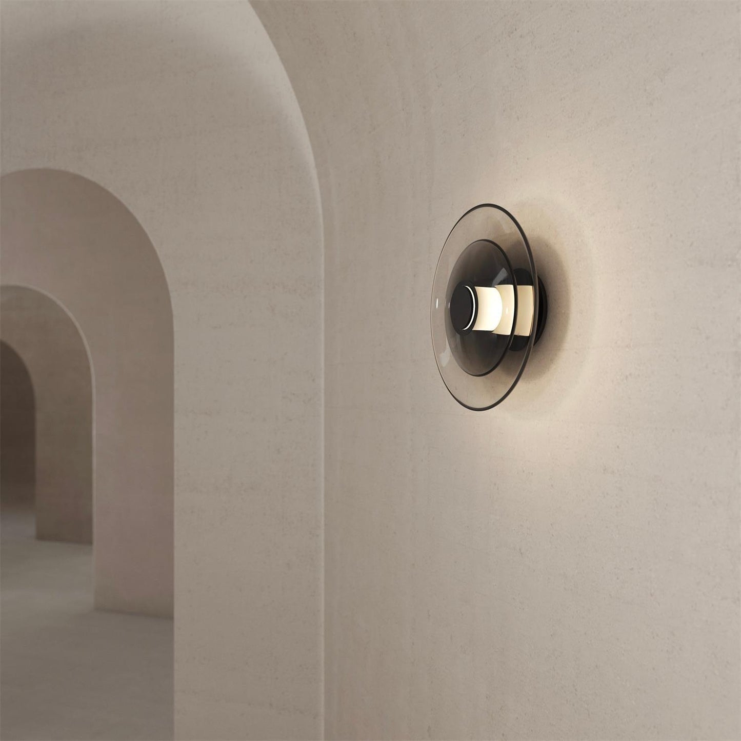 Ovilan Modern LED Wall Sconce - Stylish Wall Lamp with Round Glass Shade, Available in Gold and Black, Ideal for Any Interior
