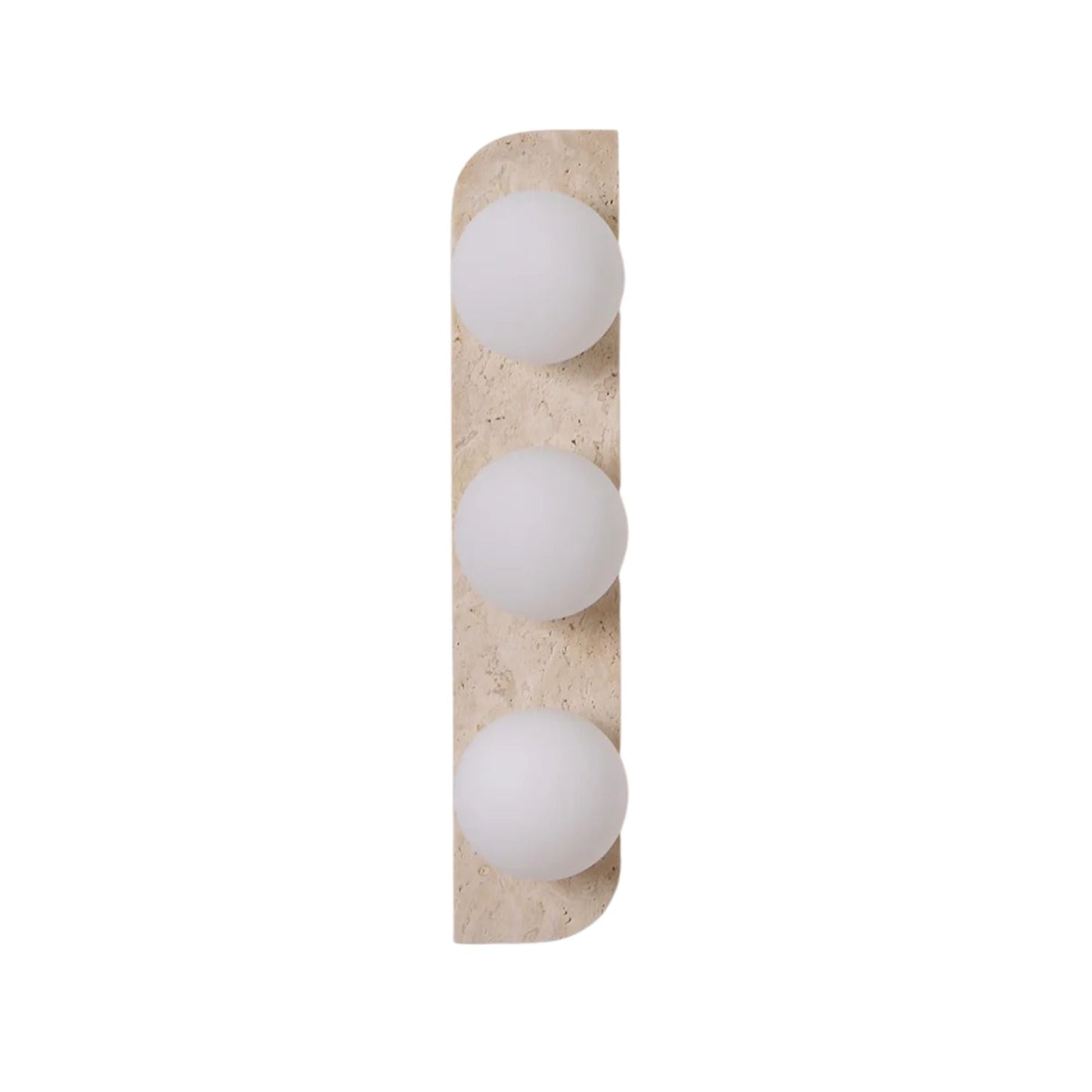 Pellune Modern Wall Sconce Light with Travertine and Wood - Elegant Wall Lamp for Living Room, Hallway, and Bathroom