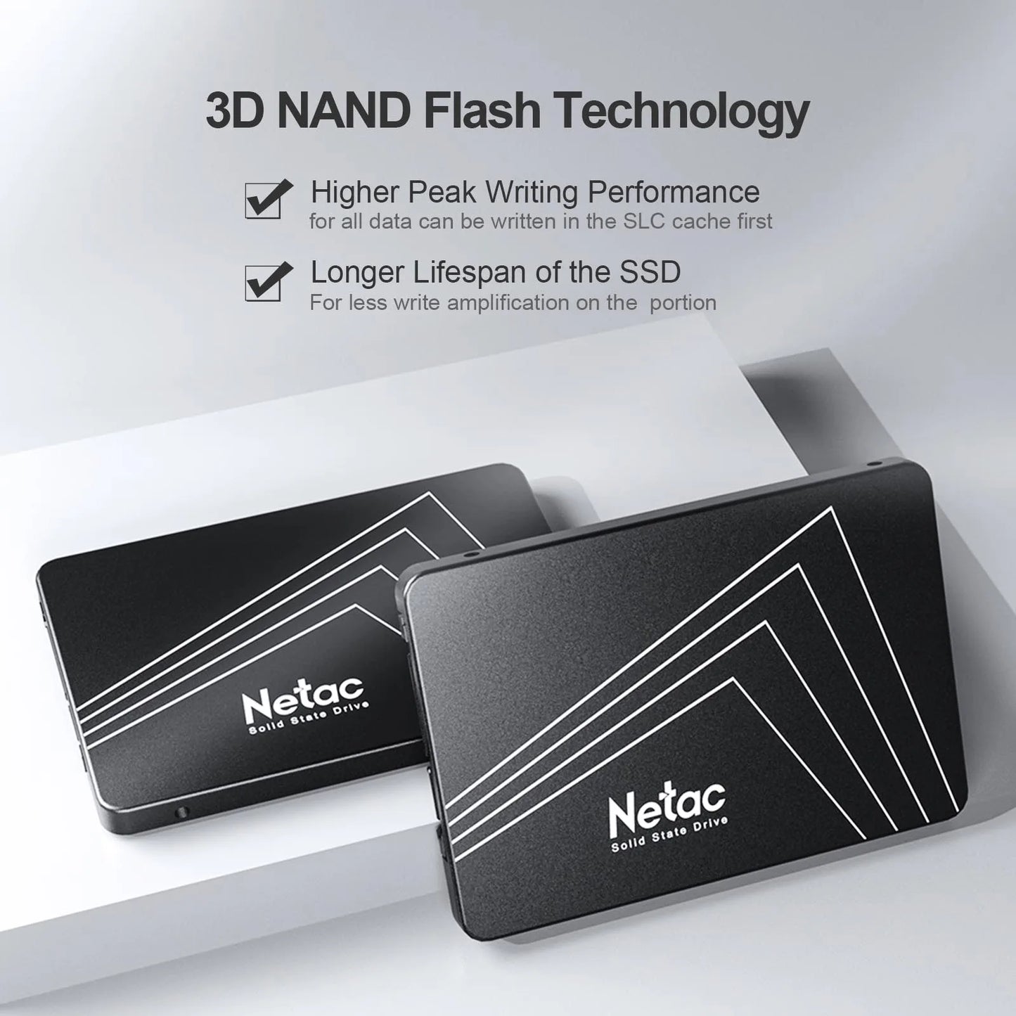 Pevný disk Netac SATA SSD 128 GB 256 GB 512 GB 1 TB 2 TB SATA3 2,5 palce, interní pevný disk pro notebook, pevný disk HDD pro PC, notebook