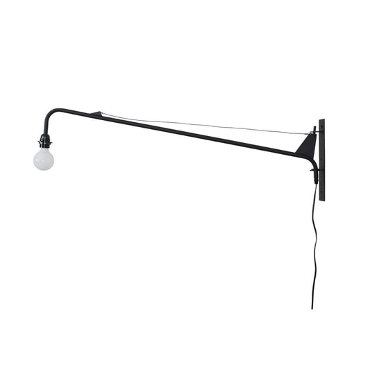 Provenco Modern Wall Sconce Lighting with Adjustable Arm - Black and White Wall Lamp for Living Room, Dining Room, Bedroom, Office