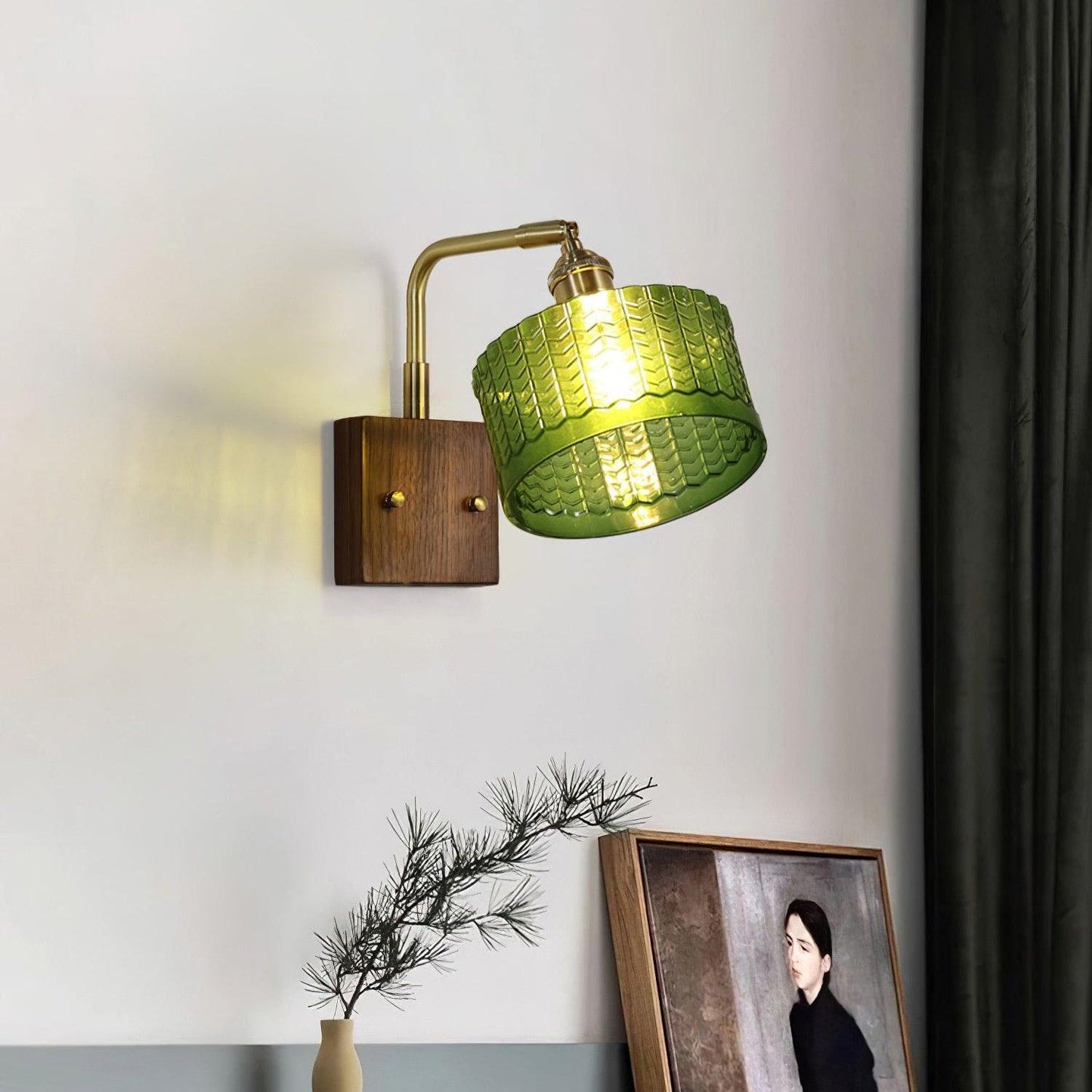 Quilivon | Wall lamp with retro design and glass shade | Elegant lighting for the living room and bedroom