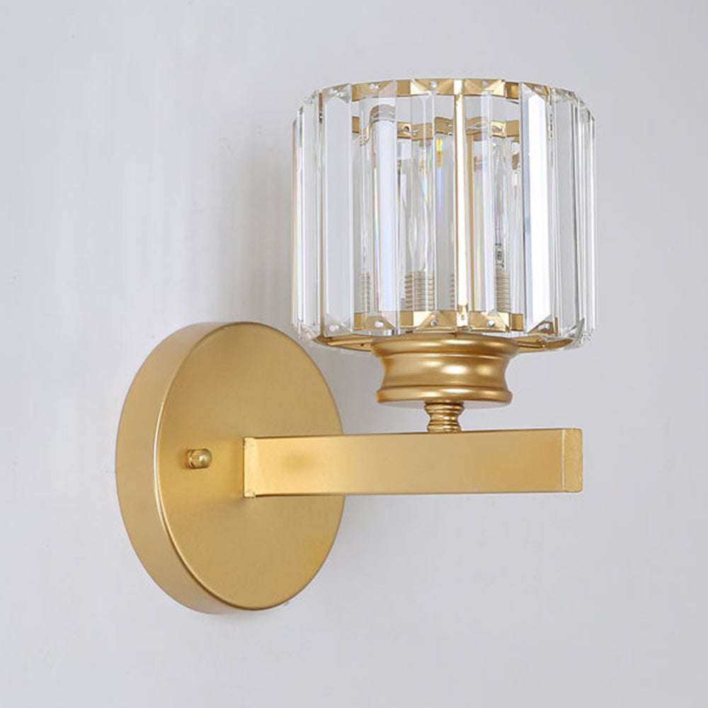Quisso Modern Wall Sconce Light with Glass Shade - Elegant Black and Transparent Design for Atmosphere