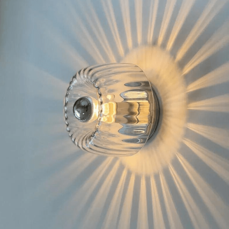 Ribson Bauhaus Wall Sconce Light with Glass Shade - Retro Design for Modern Interior Elegance