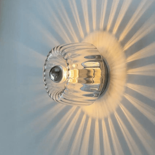 Ribson Bauhaus Wall Sconce Light with Glass Shade - Retro Design for Modern Interior Elegance