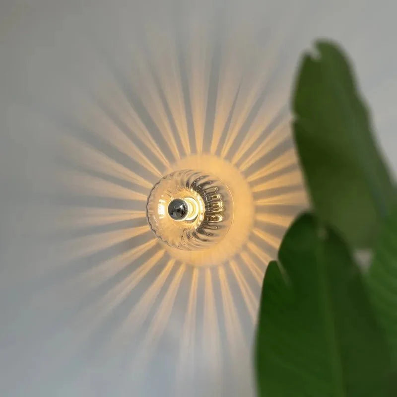 Ribson Bauhaus Wall Sconce Light with Glass Shade - Retro Design for Modern Interior Elegance