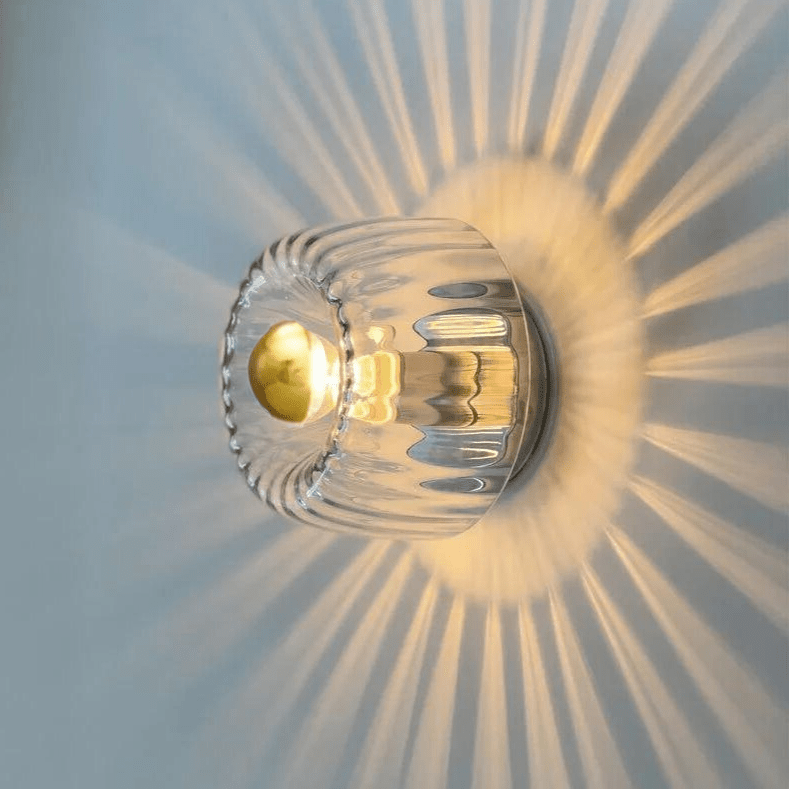 Ribson Bauhaus Wall Sconce Light with Glass Shade - Retro Design for Modern Interior Elegance