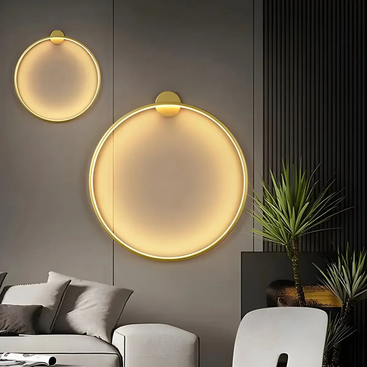 Modern Round LED Ceiling Light Fixture with Adjustable Brightness for Elegant Interiors