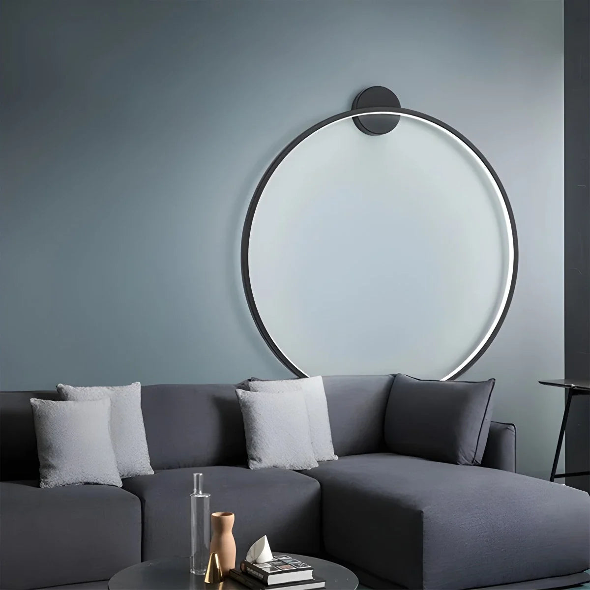 Modern Round LED Ceiling Light Fixture with Adjustable Brightness for Elegant Interiors