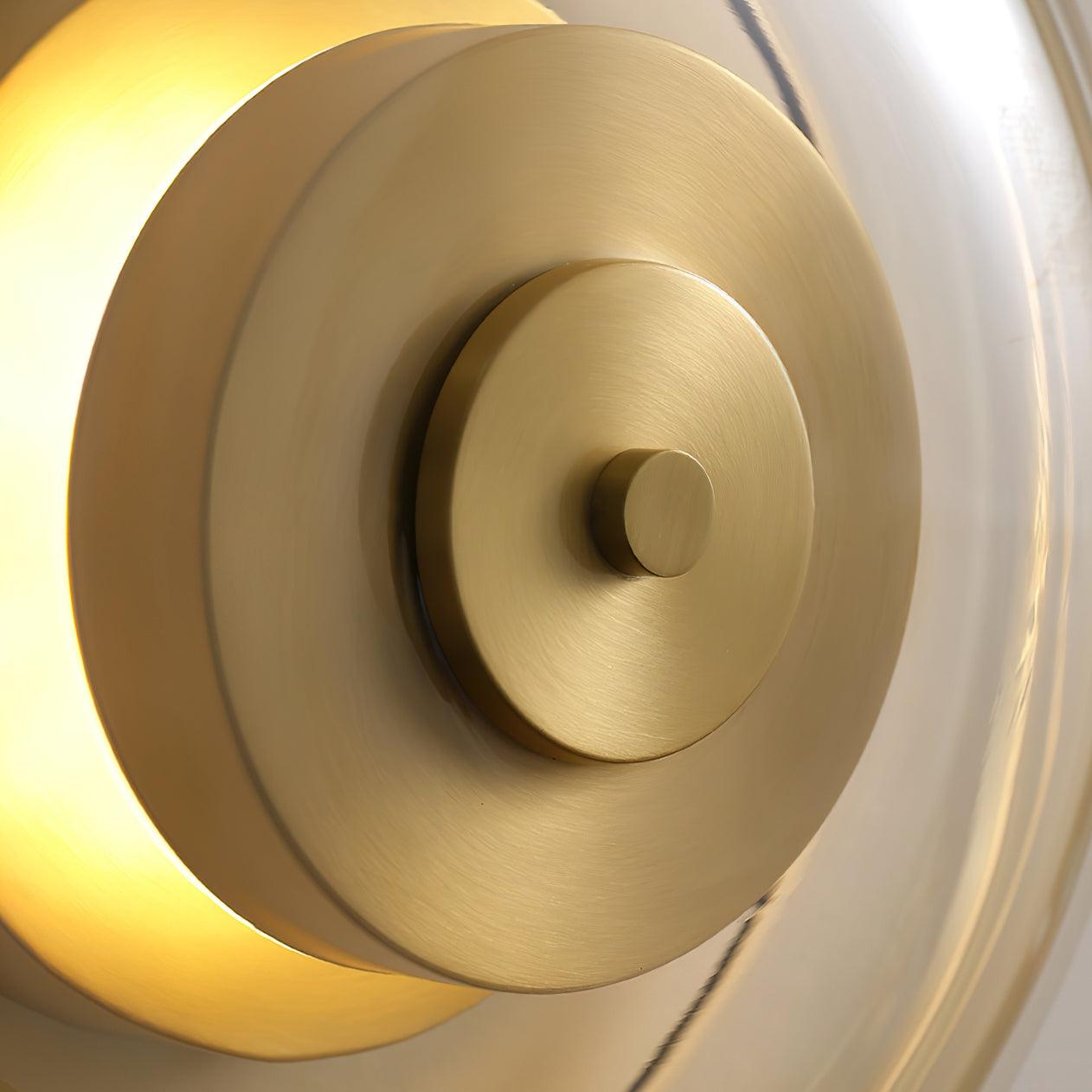 Rumedo Vintage Wall Sconce Light with LED, Modern Brass Frame and Glass Shade, Ideal for Living Room and Bedroom
