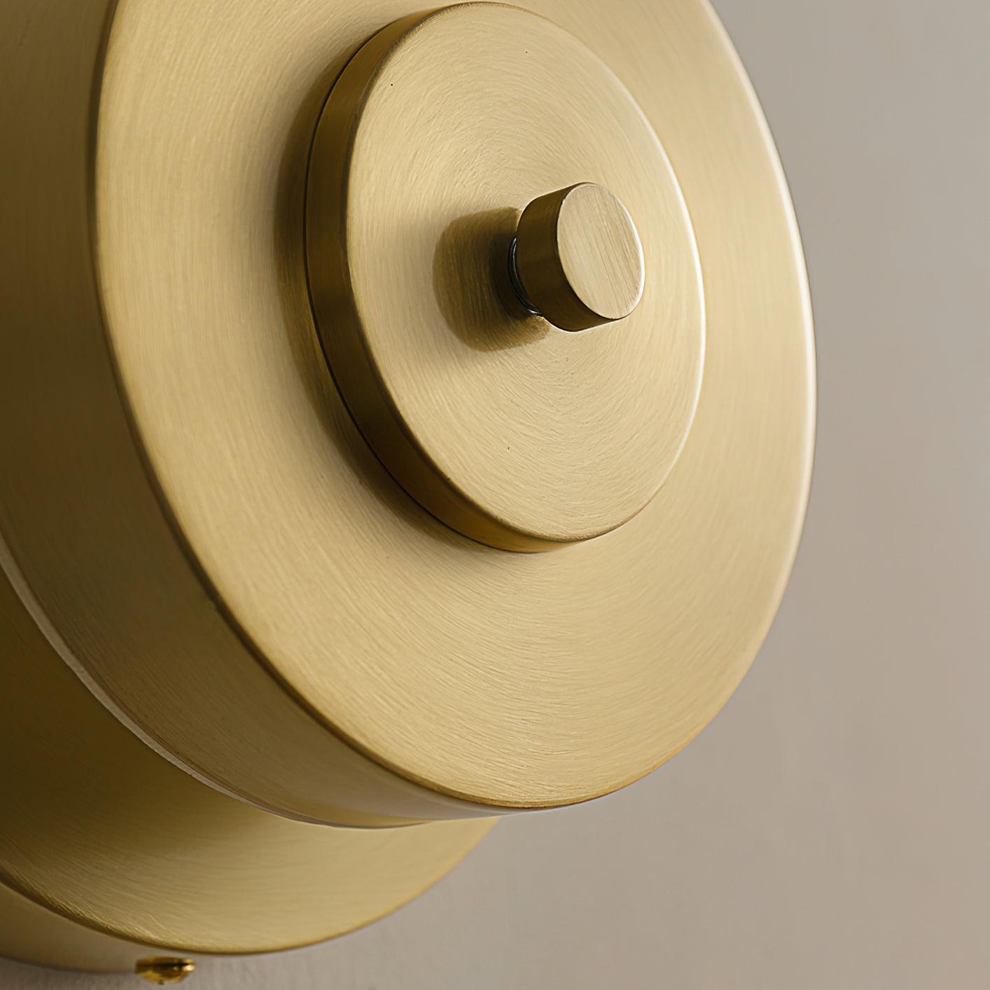 Rumedo Vintage Wall Sconce Light with LED, Modern Brass Frame and Glass Shade, Ideal for Living Room and Bedroom
