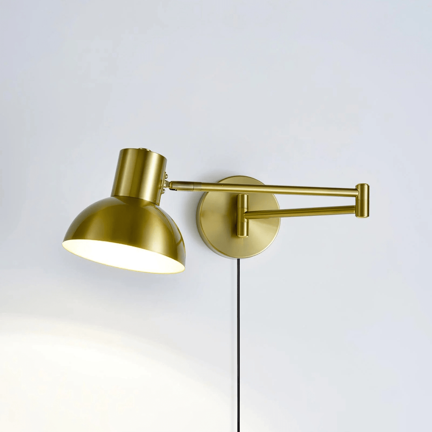 Sarento Adjustable Wall Sconce Light - Modern Gold and Black Wall Lamp for Reading and Atmosphere