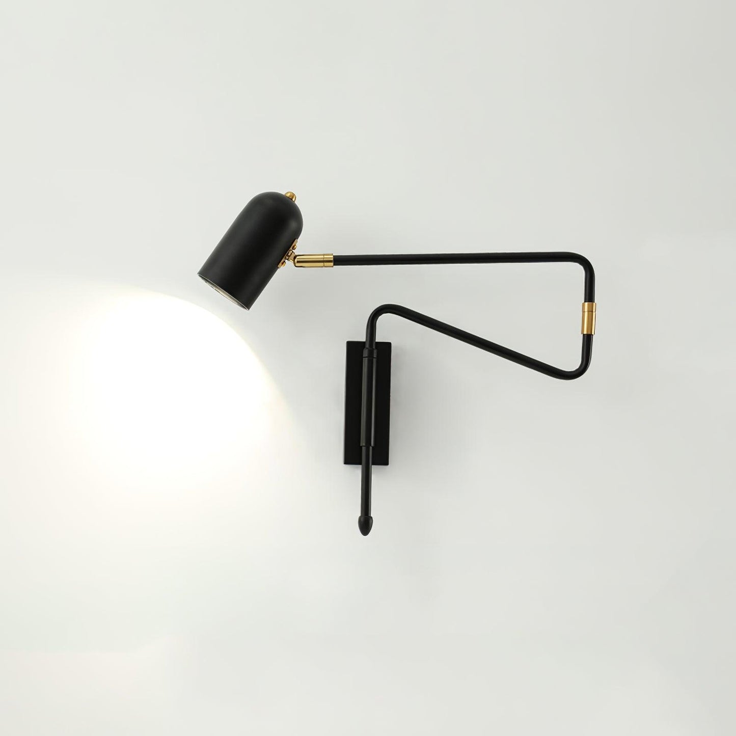 Sarento Adjustable Wall Sconce Light - Modern Gold and Black Wall Lamp for Reading and Atmosphere