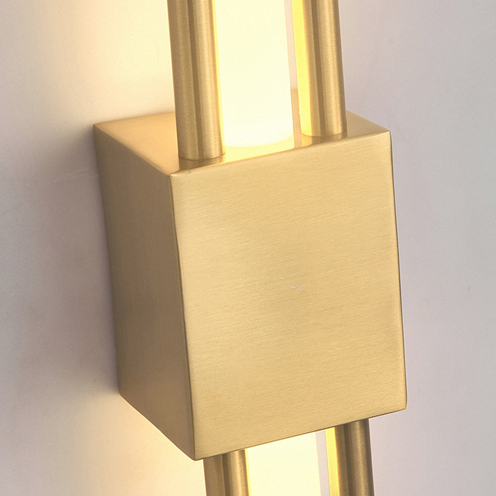 Elegant Wall Sconce Lighting - Modern Vertical Wall Lamp with Warm Light, Black Metal & Acrylic Design, 50 cm Height