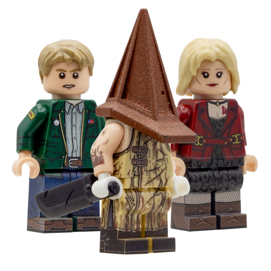 Custom LEGO Minifigures Set Inspired by Silent Hill with 3D Printed Accessories - Horror LEGO Figures