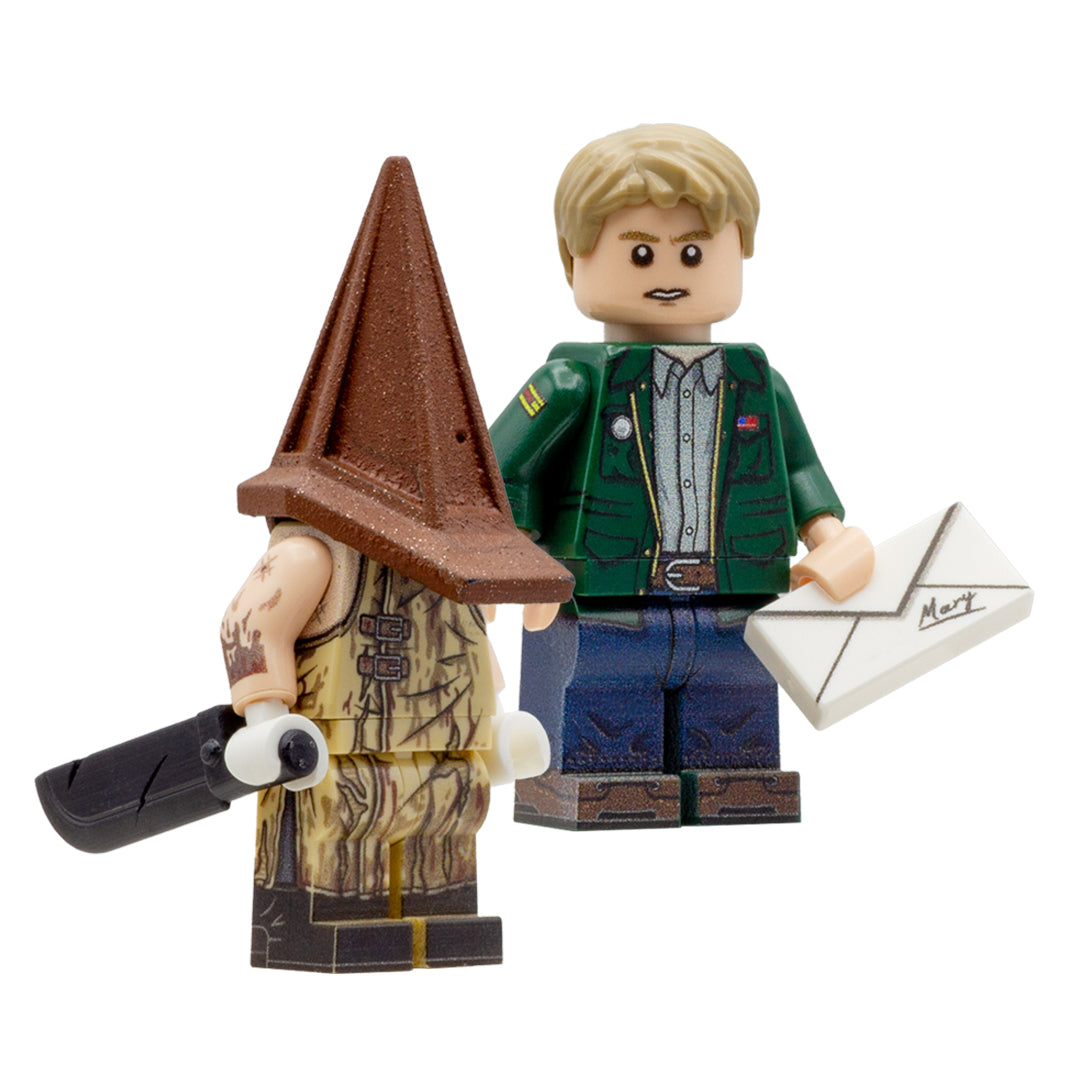 Custom LEGO Minifigures Set Inspired by Silent Hill with 3D Printed Accessories - Horror LEGO Figures