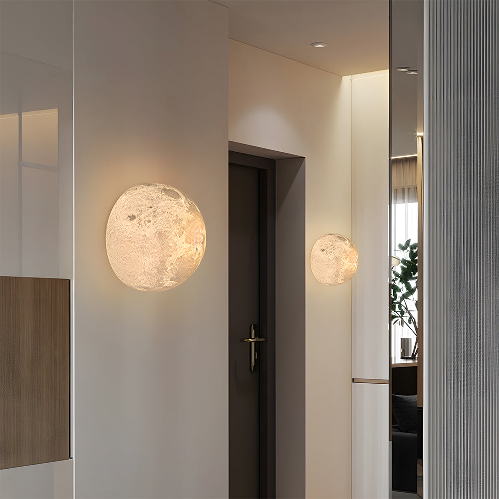 Sorena Moon Wall Sconce Lighting - Modern Atmosphere Wall Lamp with Soft White Glow for Living Room, Hallway, and Bedroom