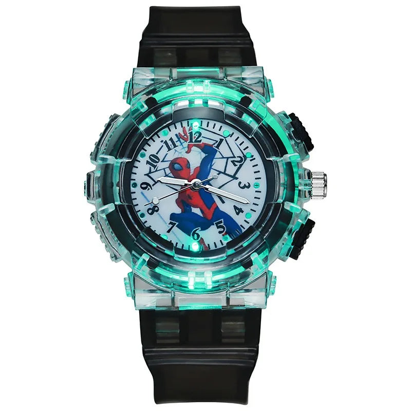 Spider Man Kids Watch - Fashionable Electronic Timepiece with Light for Students 0