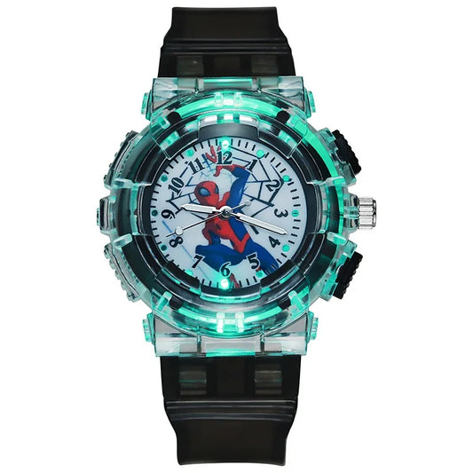 Spider Man Kids Watch - Fashionable Electronic Timepiece with Light for Students 0